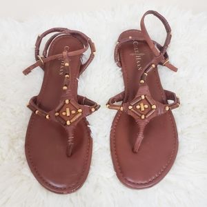 Cole Haan Brown Beaded Larissa Sandal Sz. 8.5B